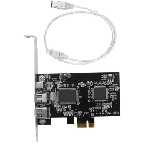 PCI Express X1 PCI-E FireWire 1394A IEEE1394 Controller Card 3 Port 2