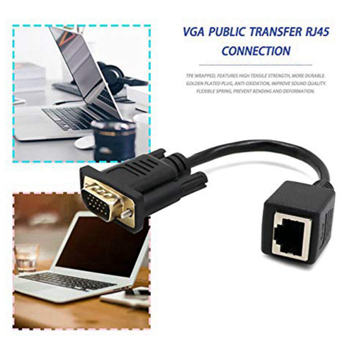 VGA naar RJ45 adapter netwerkkabelconnector 2