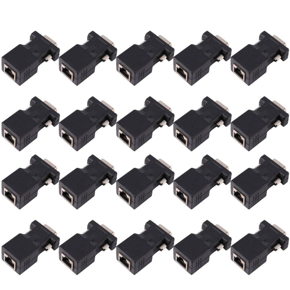 Vga Extender Male To Lan Cat5 Cat6 Rj45 Network Cable Adapter 4853542356816