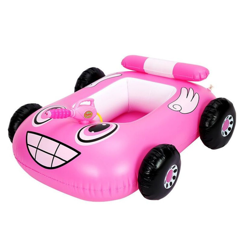 (pink, 85*80*35cm) Children's Swimming Ring With Water Gun, Inflatable Pool Float For Outdoor Toy, Swimming Ring Children 3-7, Dinghy With Water Cannon