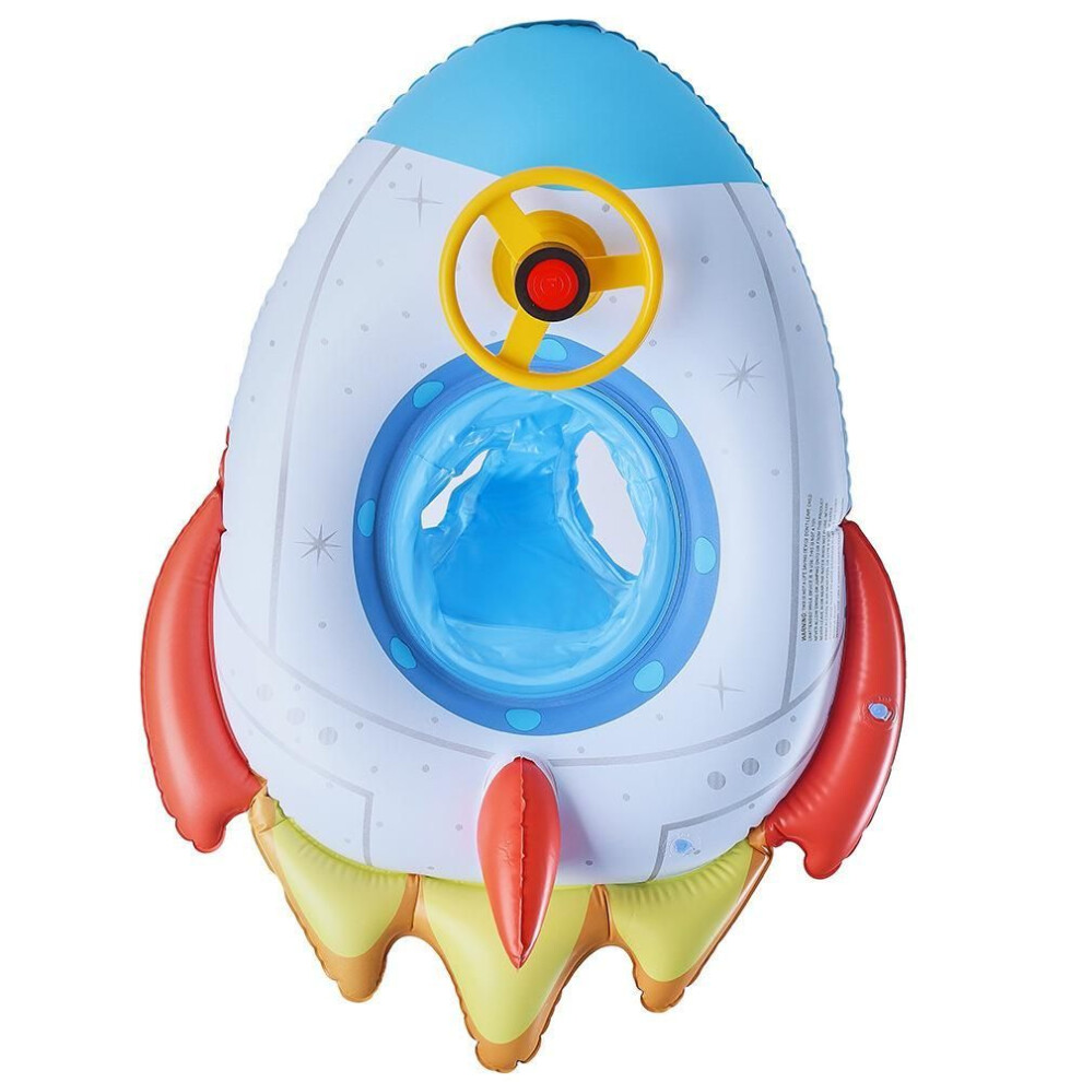(as the picture, 85*90*25cm) Baby Swimming Ring, Swimming Seat, Baby Swimming Aid With Steering Wheel Handle, Swimming Hoops, Baby Swimming Trainer, Boat For From 1-5 Years Old