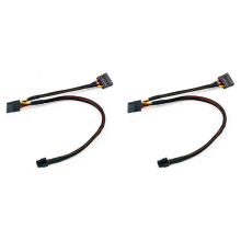 2x mały kabel zasilający SATA 6P do rozdzielacza 15P do Vostro