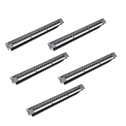 19 polegadas 1U pass-through 24 portas CAT6 RJ45 contato (porta RJ45) 1