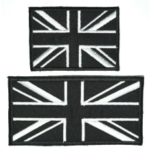 (Large) Black Union Jack Patch Iron On / Sew - 2 Sizes