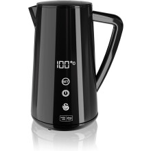 Swan SK14650BLKN Alexa Smart Kettle, LED Touch Display, Keep Warm Function, Stainless Steel Insulated, 1.5L, 1800W, Black