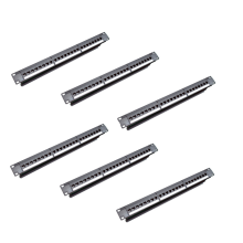 19Inch 1U Pass-Through 24 Port CAT6 RJ45 Contact (RJ45 Port)