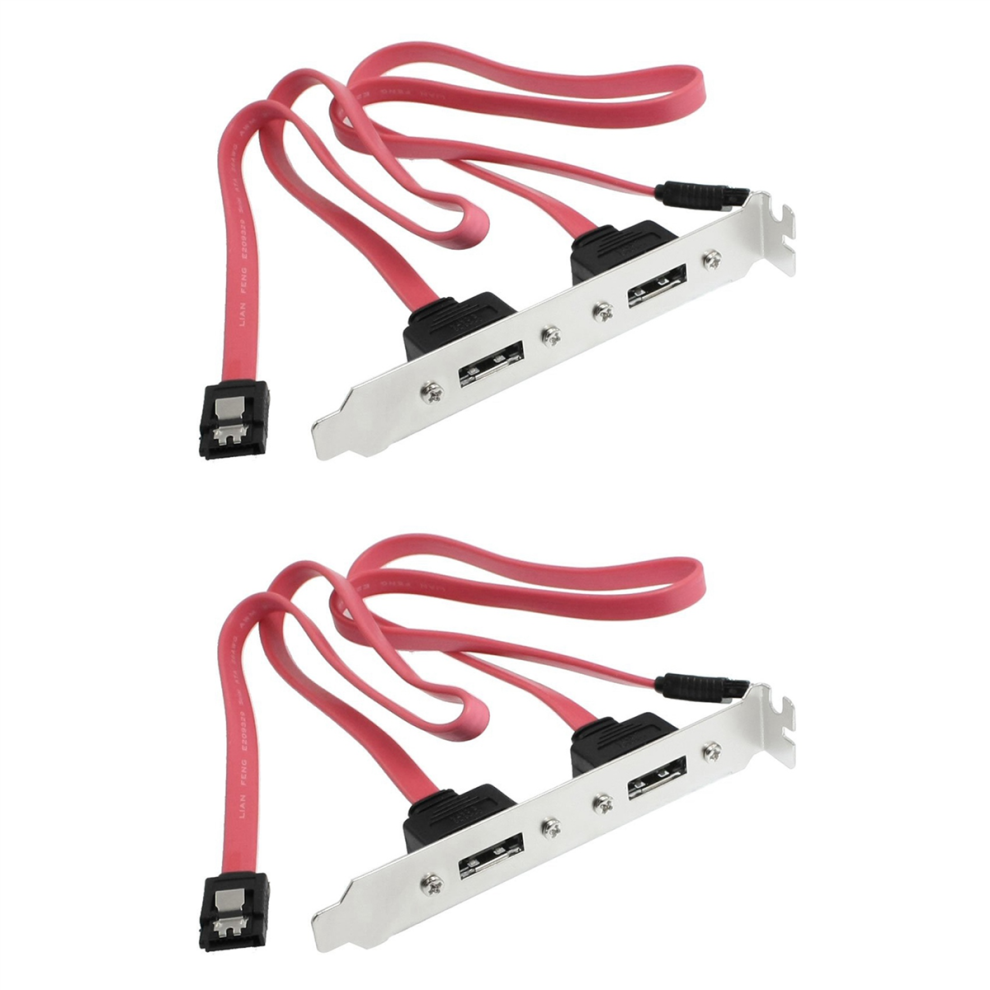 Dual Port Sata Serial Cable To Esata Bracket Adapter 4853542372632