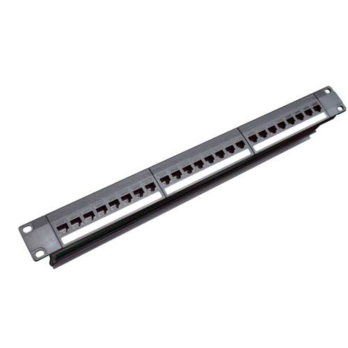 Επαφή 19 ιντσών 1U Pass-Through 24 θυρών CAT6 RJ45 (Θύρα RJ45) 2
