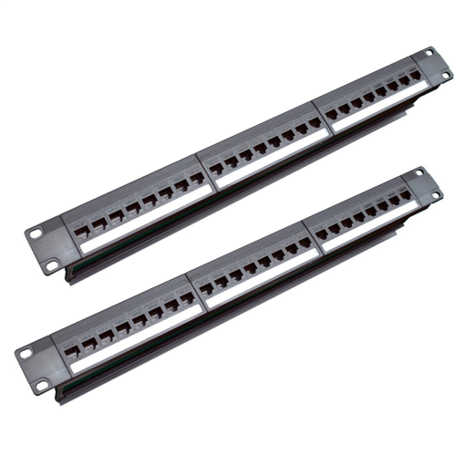 19 polegadas 1U pass-through 24 portas CAT6 RJ45 contato (porta RJ45)