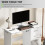 Homcom HOMCOM Computer Writing Desk with 4 Drawers, High Gloss Home Office Workstation 4