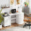 Homcom HOMCOM Computer Writing Desk with 4 Drawers, High Gloss Home Office Workstation 8
