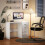 Homcom HOMCOM Computer Writing Desk with 4 Drawers, High Gloss Home Office Workstation 7