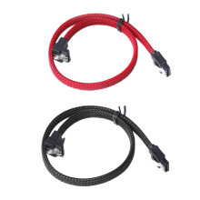 Kabel danych SATA 3.0III SATA3 7pin 6Gb/s 50CM w osłonie nylonowej (czerwony)