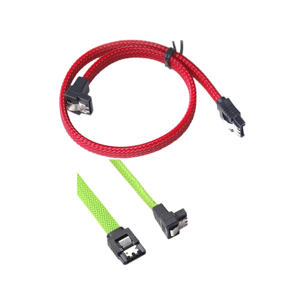 Photos - Cable (video, audio, USB) 50CM SATA 3.0III SATA3 7pin 6Gb/s Data Cord with Nylon Sleeved(Red)