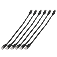 6 pièces de câble réseau Internet plat de 1 pied avec connecteurs RJ45 sans accrocs