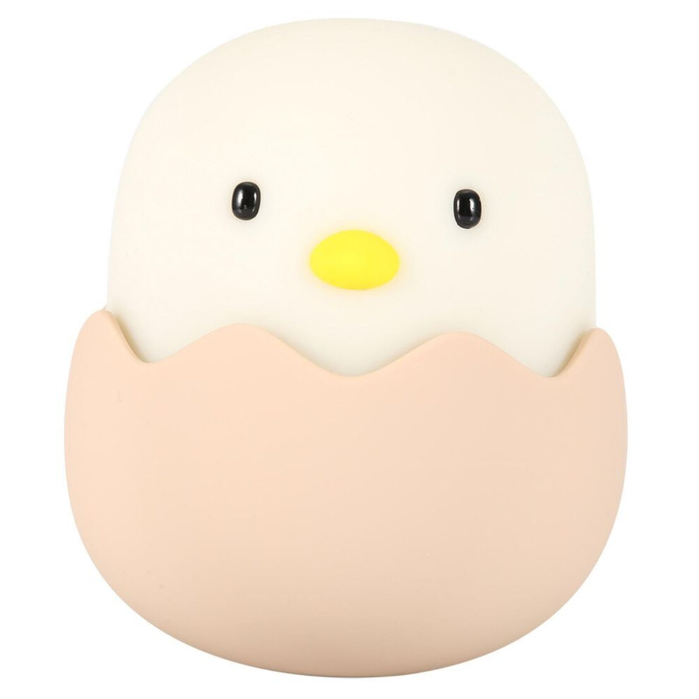 Cute Chick Shape USB Silicone LED Rechargeable Night Lamp Mini Reading Light (Warm White)