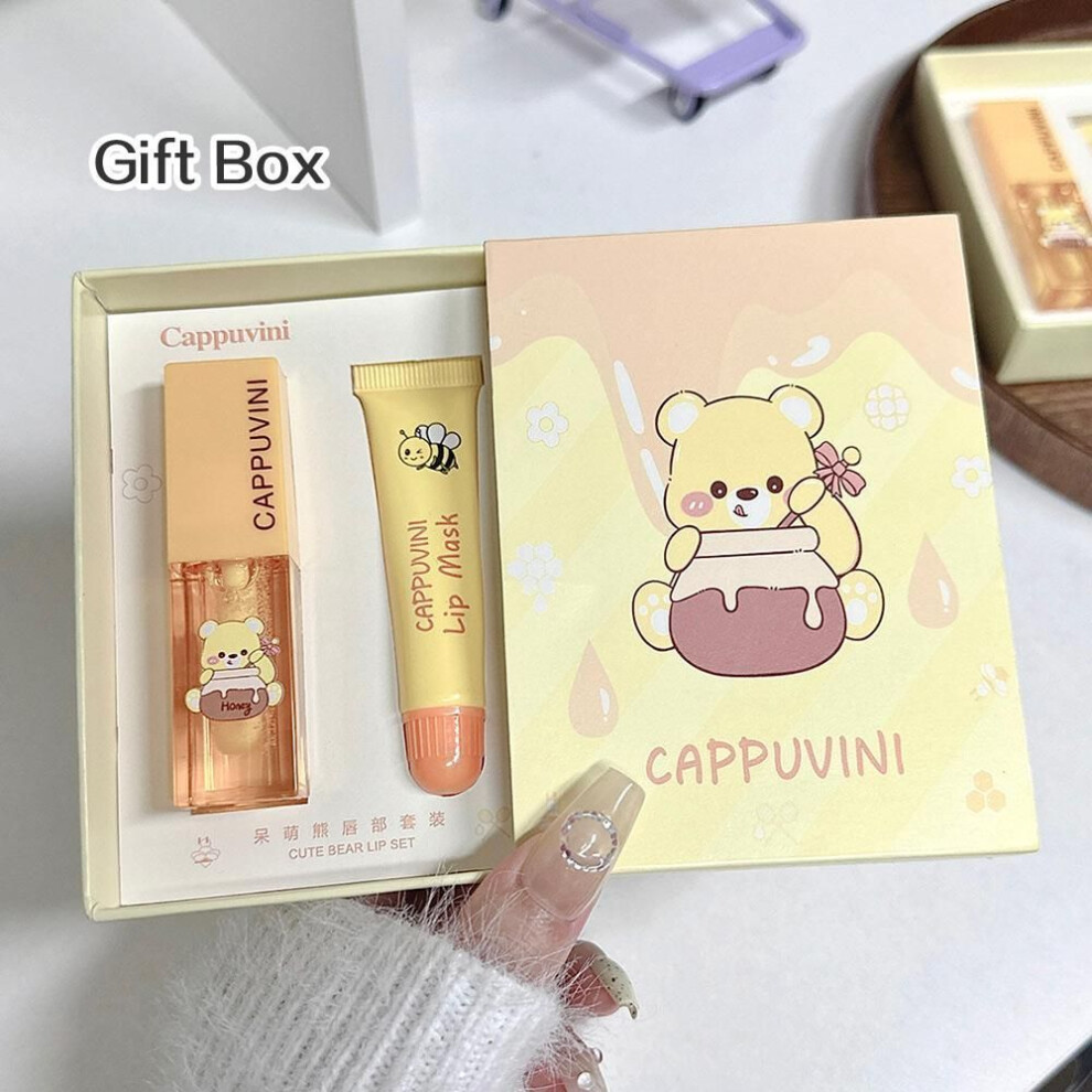 CAPPUVINI Honey Lip Mask Set Moisturizing And Nourishing Lip Oil Lip Mask Set Lip Care Set