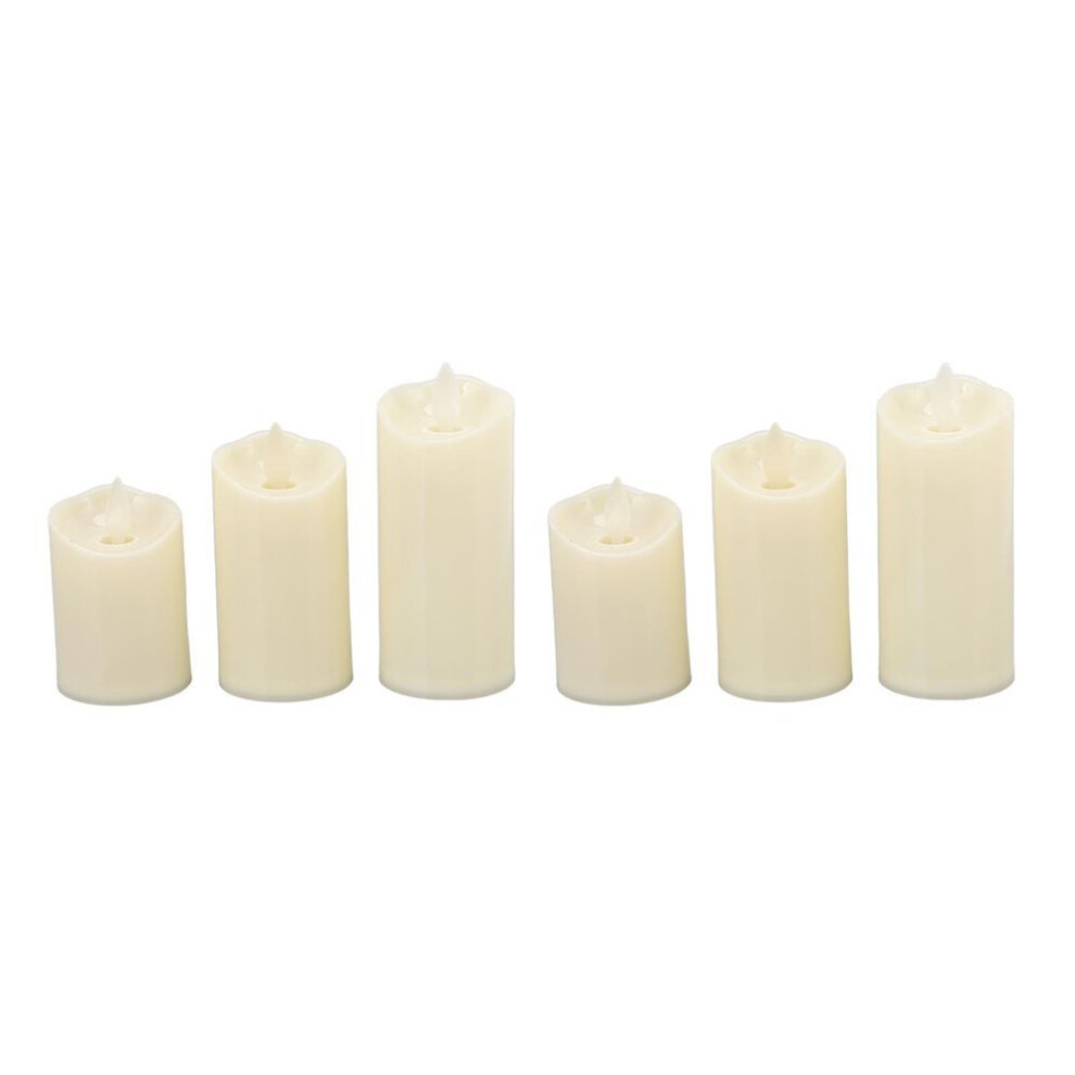 6pcs Led Candle Light With Battery Flameless Simulation Electronic Candle Lamp For Party Decoration