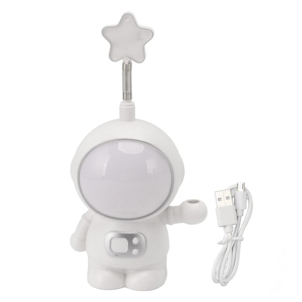 (white) Astronaut Night Light 3W 5V LED Lamp USB Charging Pencil Sharpener Home Decoration White