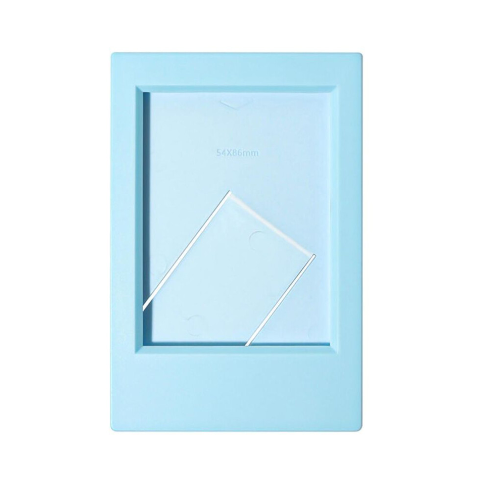 (blue) Desktop Photo Frame Decoration Picture Stand Photos Art Poster Holder Ornament Accessory Bedroom Living Room Dormitory