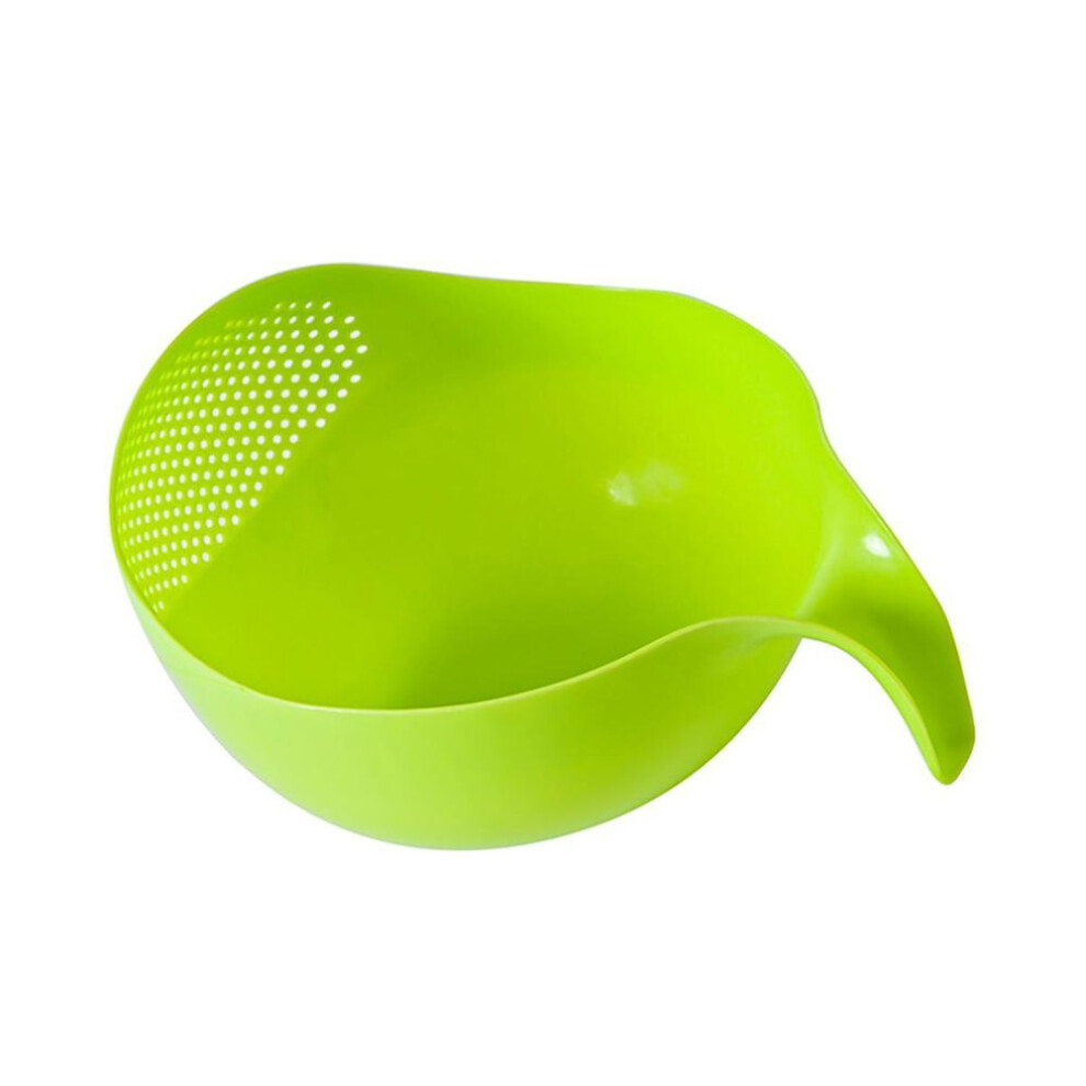 (green) Rice Washer Bowl Food Clean Drainer Universal Household Mesh Filtration Baskets Vegetable Washing Strainer Fruit Cleaning Tools
