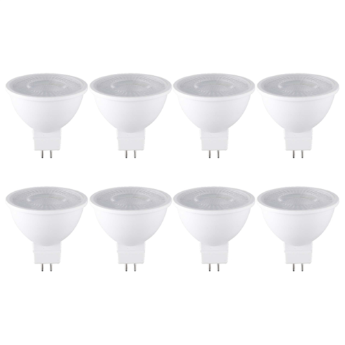 8PCS 7W MR16 LED Bulb GU5.3 Base 6000K 520LM White Light