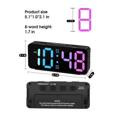 Small Loud Alarm Clock for Heavy Sleepers Adults 2