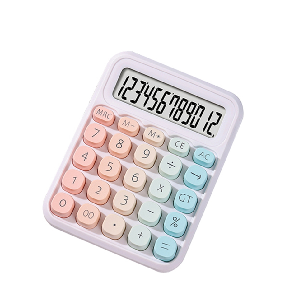 Rekenmachine Met Dubbele Voeding 12 Cijfers Voor Elektronische Thuiskantoor School FinanciëLe Boekhoudhulpmiddelen A-image