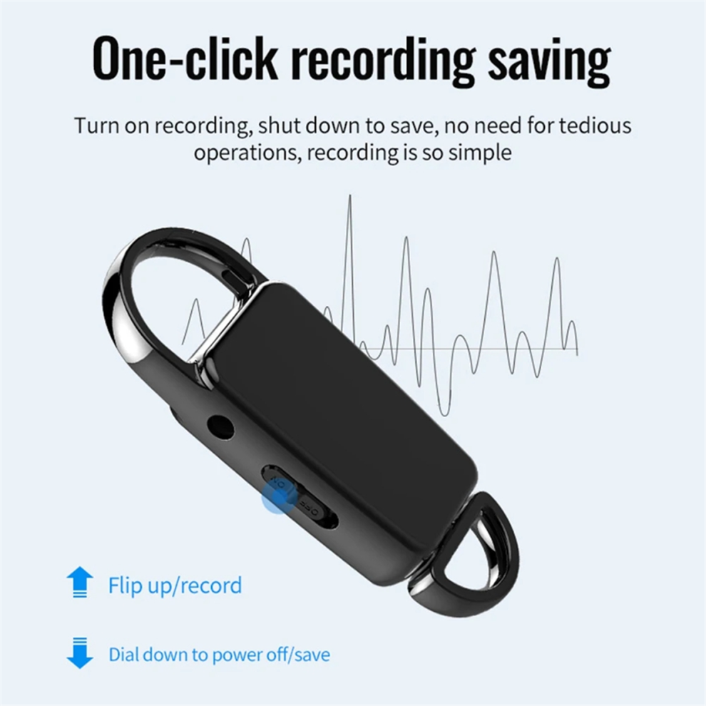 S23 Keychain MP3 Player Voice Activated Recorder Mini-image-OPC-PGB989F-NEW