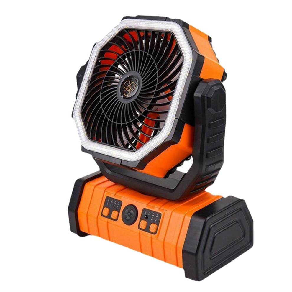 10000mAh Battery Fan Rechargeable with Hook&Bright LED Light B-image-OPC-PGB98JS-NEW