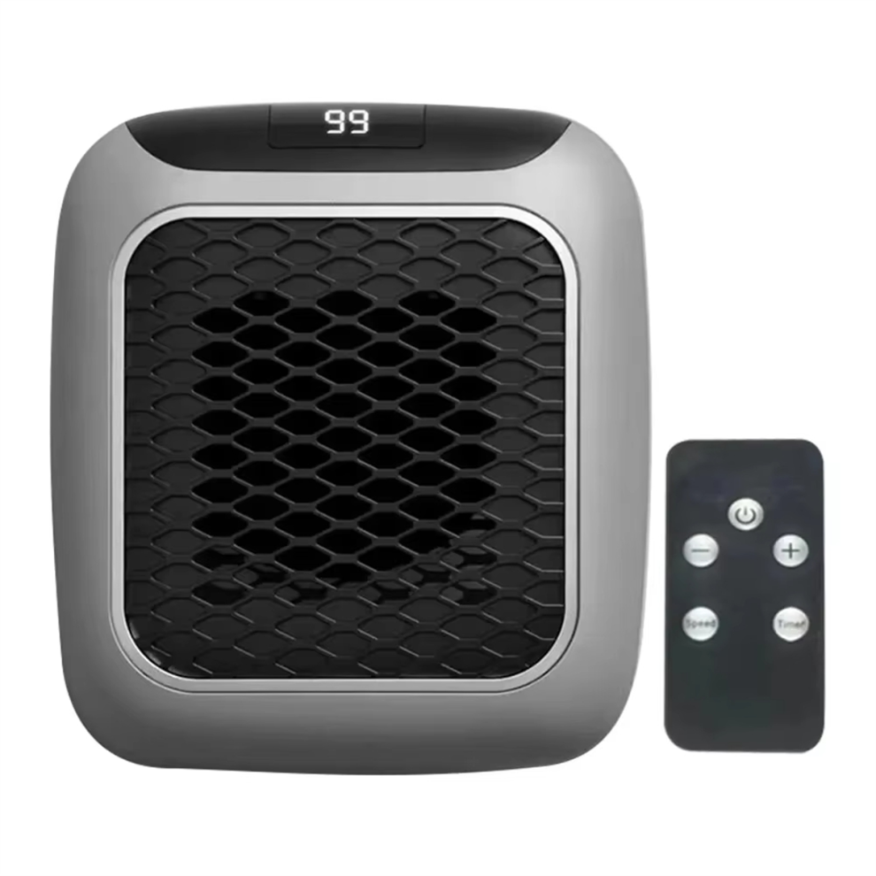 Mini Radiateur 800 W pour , Petite Salle de Bain, Ventilateurs Chauffage, Chauffage Électrique Mural en Céramique PTC avec Télécommande, Prise UE