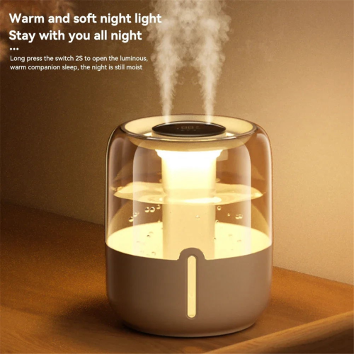 6.8L Large Capacity Humidifier USB Double Quiet Beige 1