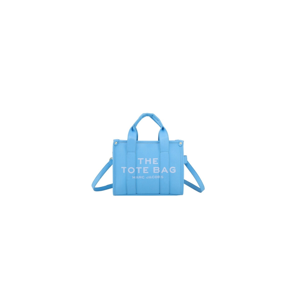 (blue ) Women's Handbag Designer Vintage Notebook Office Computer PU Leather One Shoulder Tote Bag