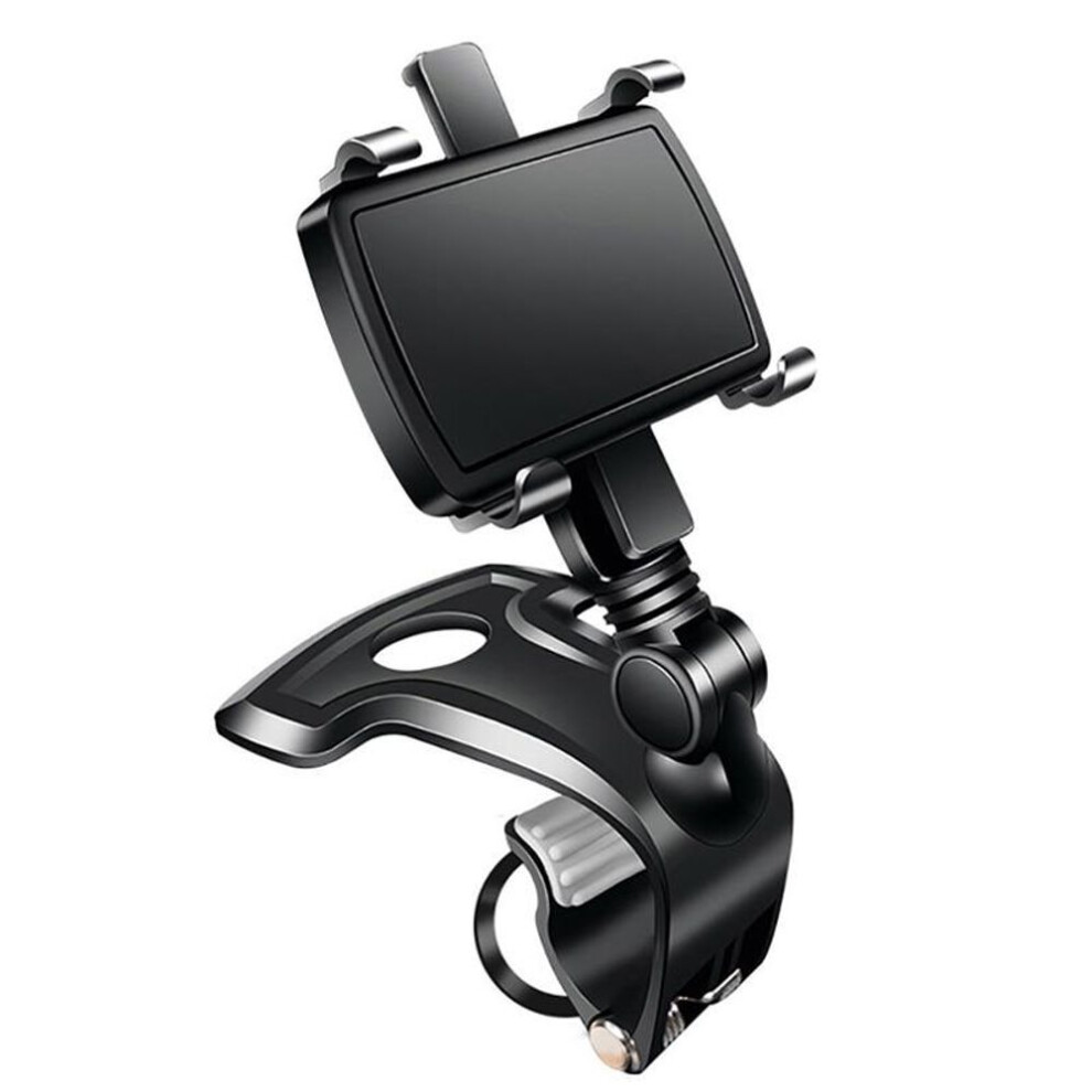 (black, car holder 2) DUODUO Dashboard Car Phone Holder 360 Degree Mobile Phone Stands Rearview Mirror Sun Visor In Car GPS Navigation Bracket