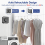 Retractable Clothesline Indoor, Wall Mounted Gray 6