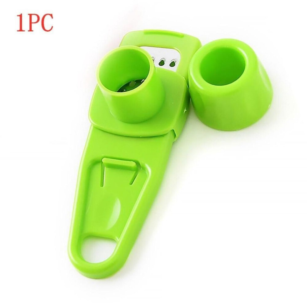 (green) 1pcs Garlic Crusher Press Multi-functional Manual Ginger Garlic Grinding Grater Cutter Garlic Peeler Kitchen Tools