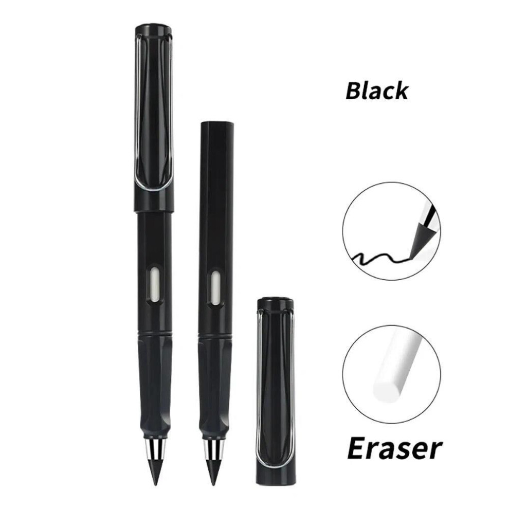 (black) 1pc Unlimited Writing No Ink Pen Pencils For Writing Art Sketch Stationery Kawaii Pen School Supplies