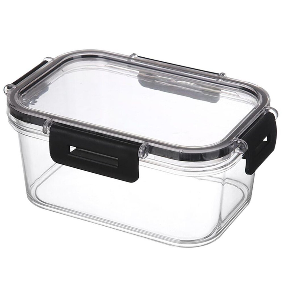 (black) Transparent Sealed Storage Box Microwaveable Useful Dining Room Kitchen Refrigerator Food Storage Container