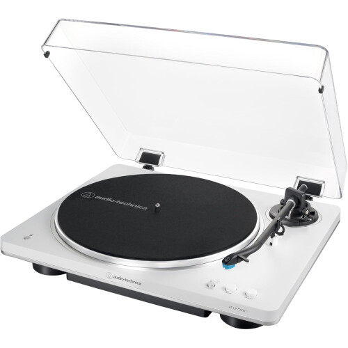 Audio-Technica (White/Silver) Audio Technica AT-LP70XBT Bluetooth Turntable