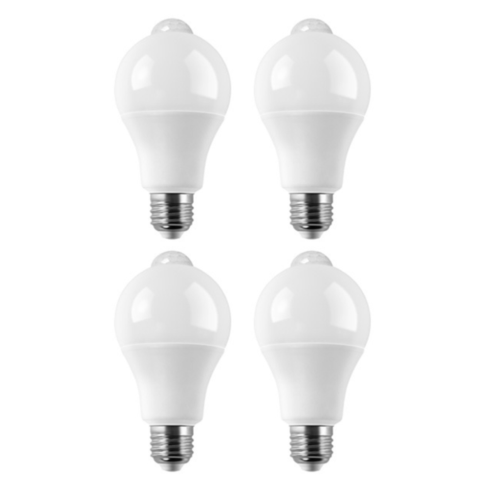 Tauoh Light 4Pc E27 Led Motion Sensor Bulb Lamp Pir 12W Size 4