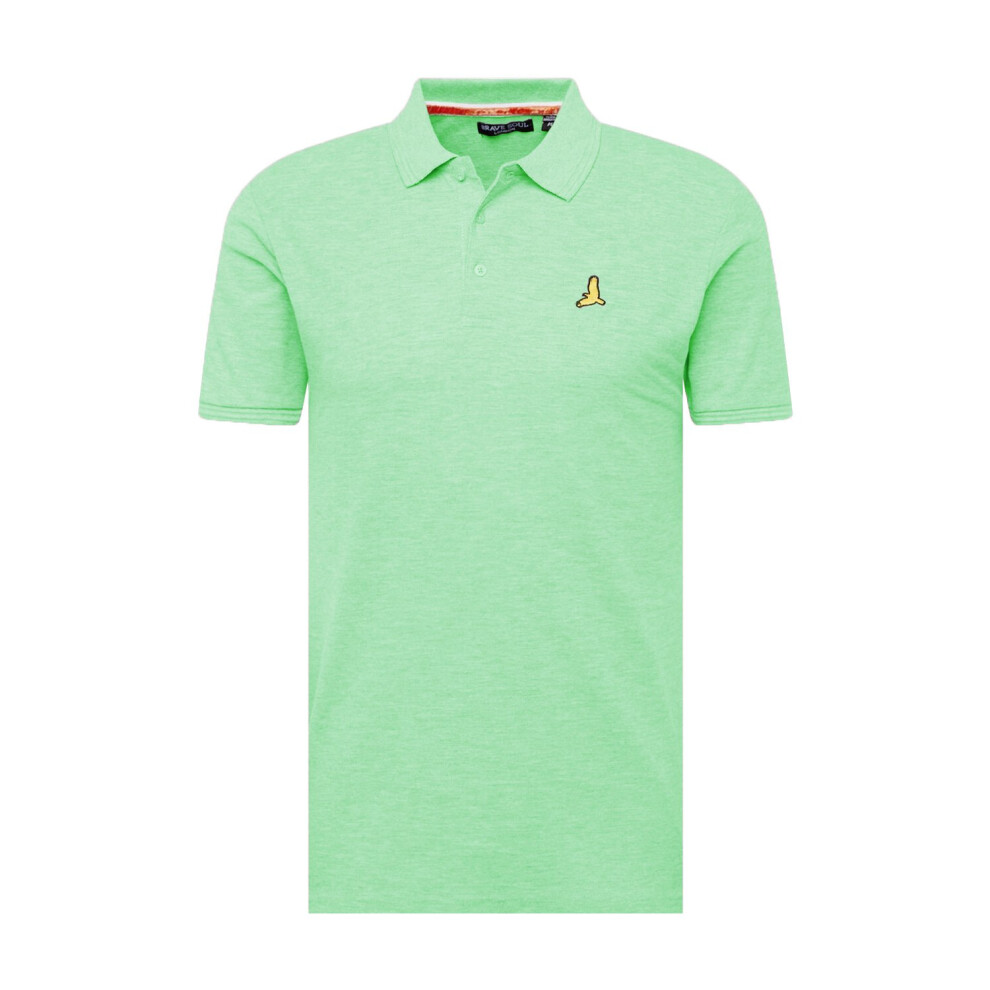 (BRIGHT GREEN, X-Large) Brave Soul Imai Classic Cotton Polo with Contrast Tipping-image-OPC-PGB9DNW-NEW