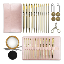27Pcs Tunisian Crochet Hooks Set , Interchangeable Hook