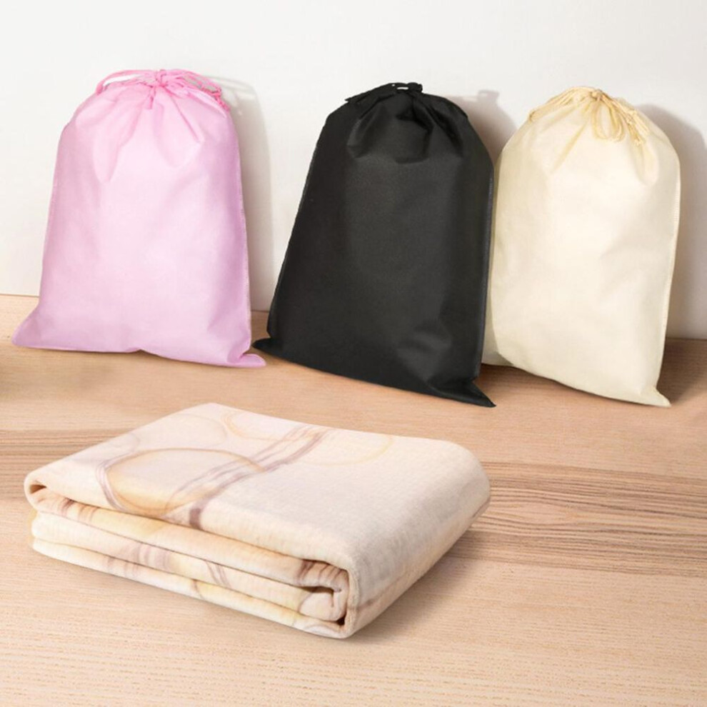 Non-woven Fabric Home Shoes Bag Clothes Pouch Storage Travel Bag Portable Tote Drawstring Organizer Cover Laundry