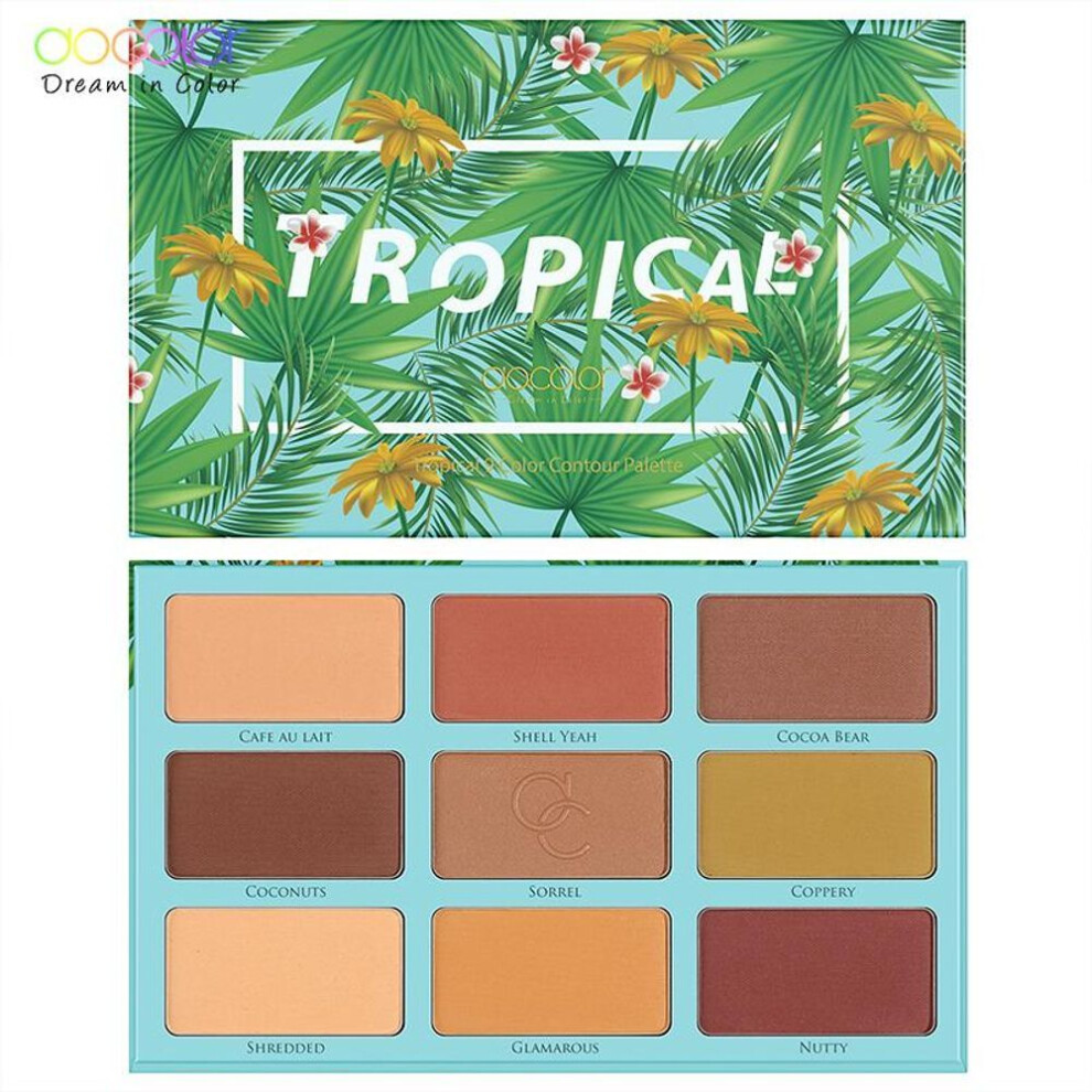 (9 Color Eye Shadow) Docolor 9 Color Eyeshadow Palette Long-lasting Waterproof Powder Shimmer Eye Shadow Make Up Palette Women Beauty Cosmetics Set