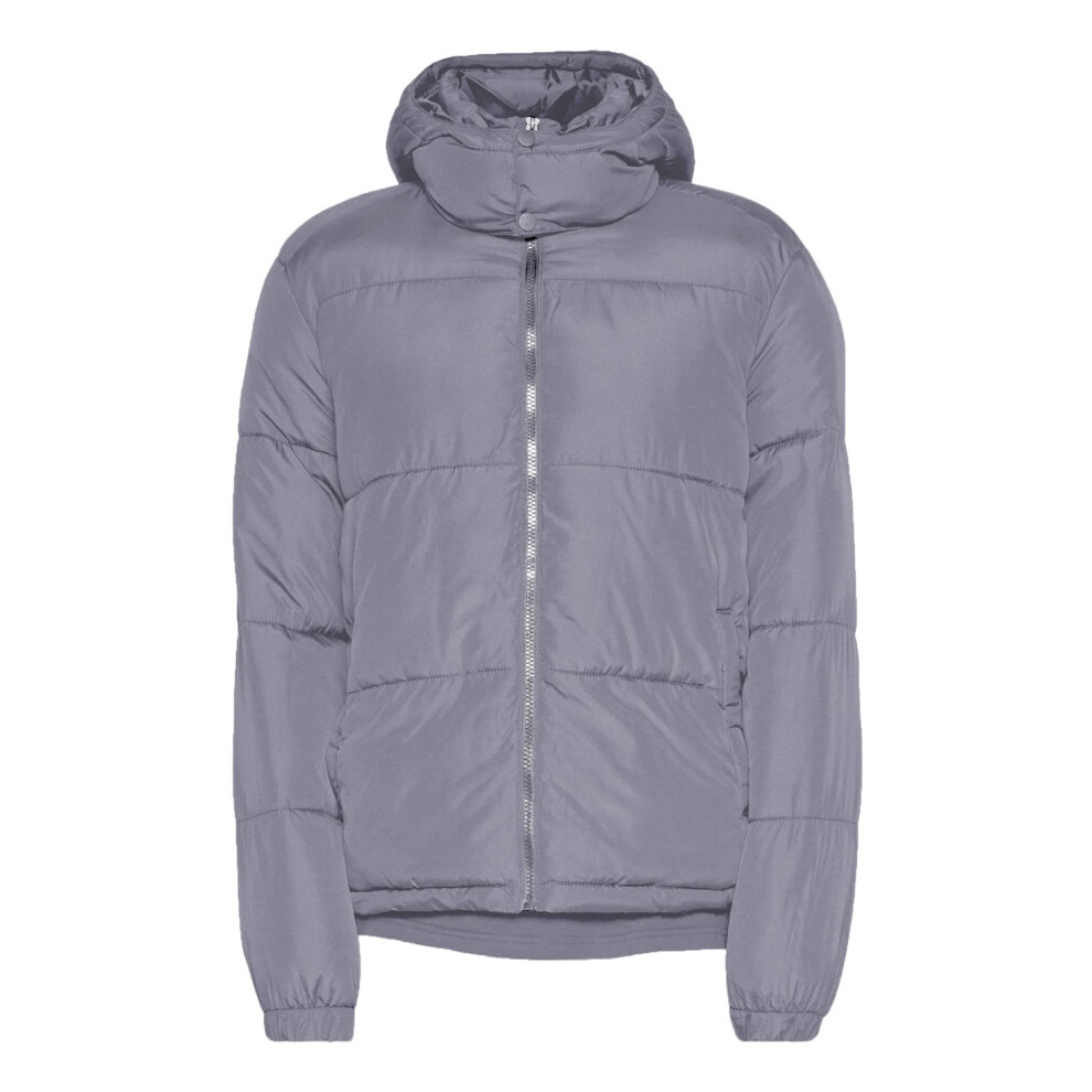 (Grey, X-Large) Brave Soul Davish Padded Puffer Jacket