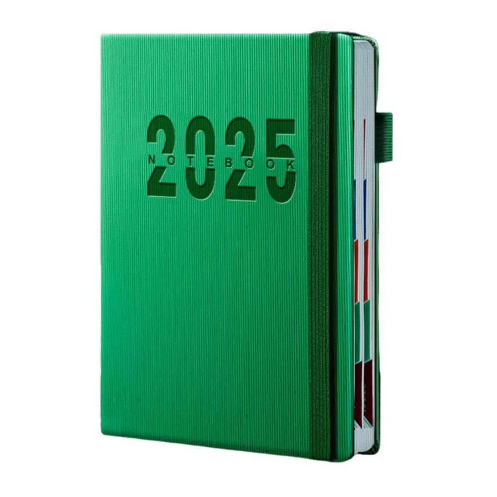 (dark green) 2025 Calendar Monthly Planner Hardcover January To December 2025 Daily Planner Book Schedule Planner With Monthly Tabs Pen Band For Students Office
