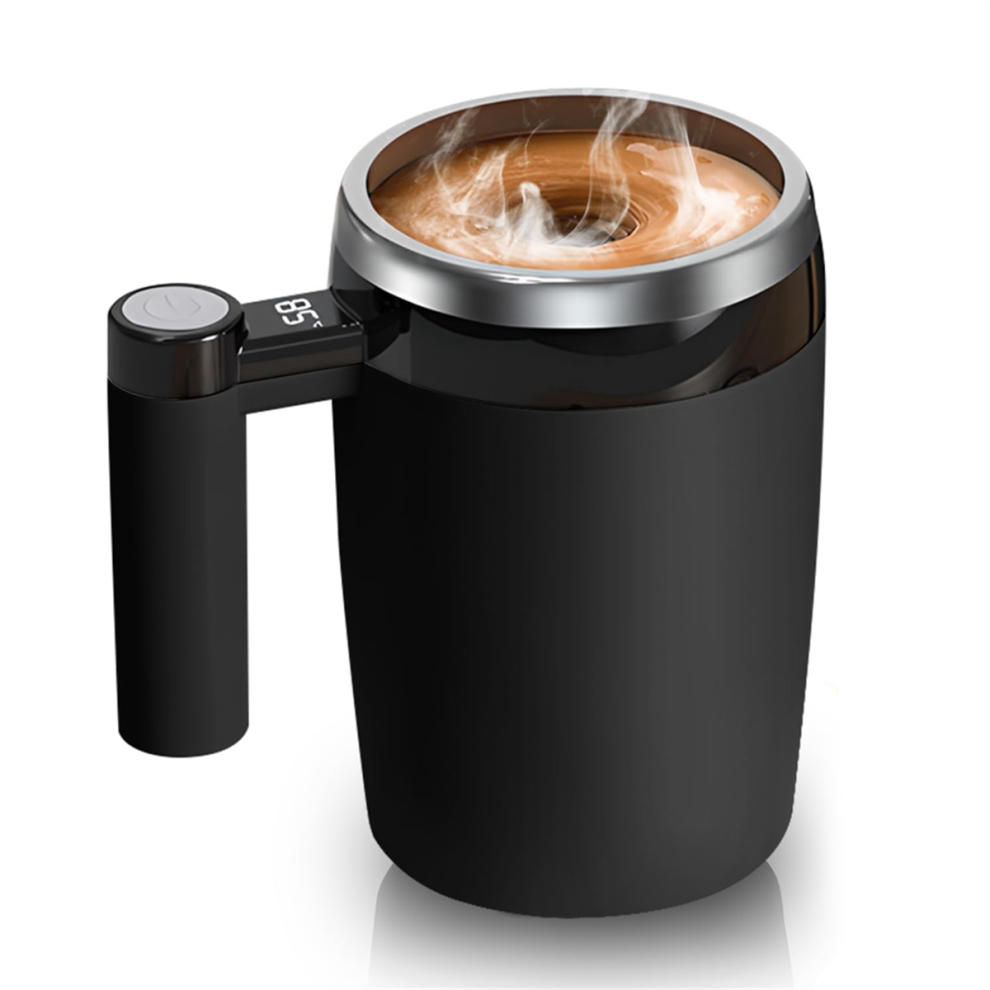 Tasse à Café Agitation Magnétique Automatique, Automatique avec Batterie LCD de Température, Rechargeable A