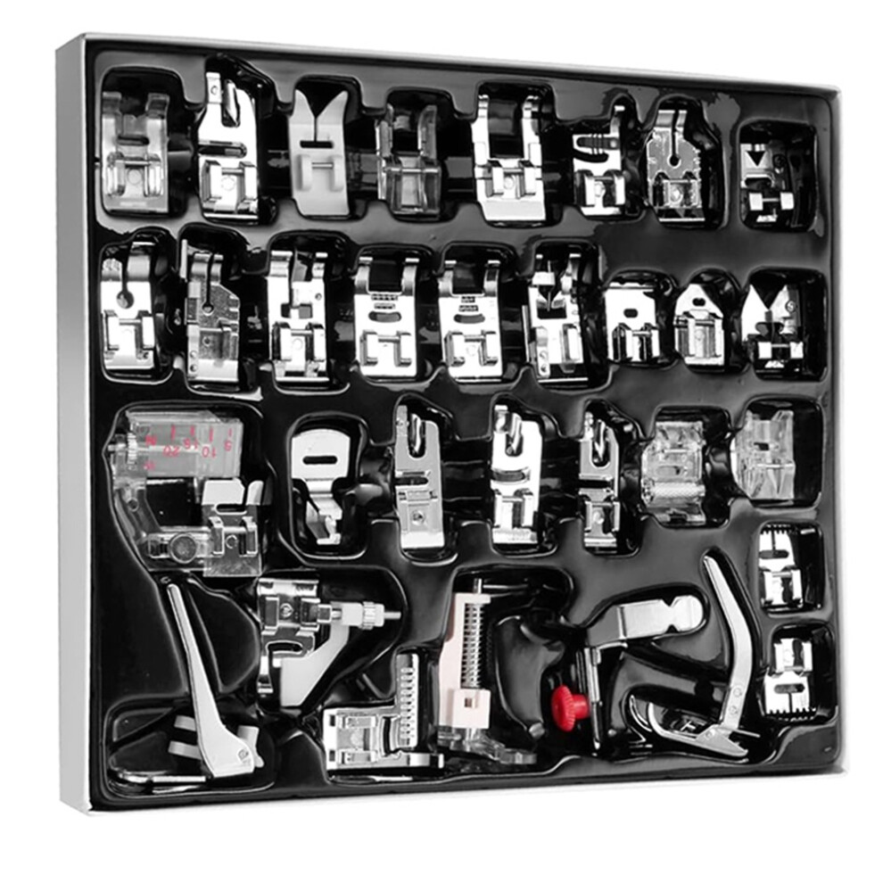 32 Pcs Sewing Machine Presser Foot Set, Snap on Feet