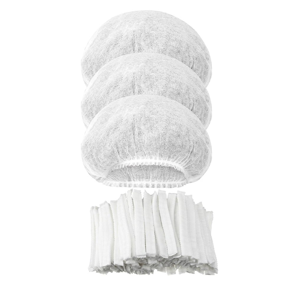 500 Stuks Wegwerpbare Bouffant Caps Bulk 21 Inch Wegwerp Voor Haar Elastische Stofkap Haarnetjes De B-image