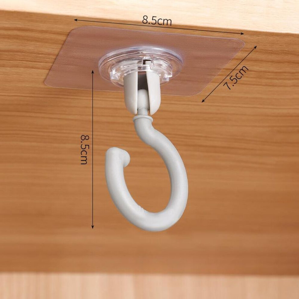 (grey, 8.5*8.5*7.5cm) Ceiling Rotary Hook Ceiling Backhook Special Perforation-free Non-marking Roof Wall Ceiling Strong Hanging Door Hook